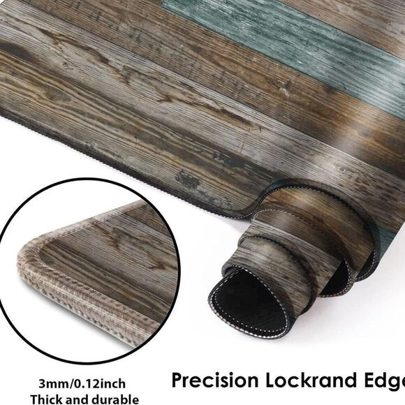 Extended Gaming Mouse Pad Vintage Wood Grain Pattern (31.5x11.8x0.12Inch) - Picture 4 of 7